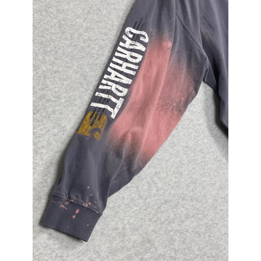 Carhartt Custom Bleached Long Sleeve T-Shirt Tie Dye Reworked Grunge Mens XL - Picture 4 of 16